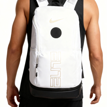 Elite Backpack White Gold New Edition Custom Logo
