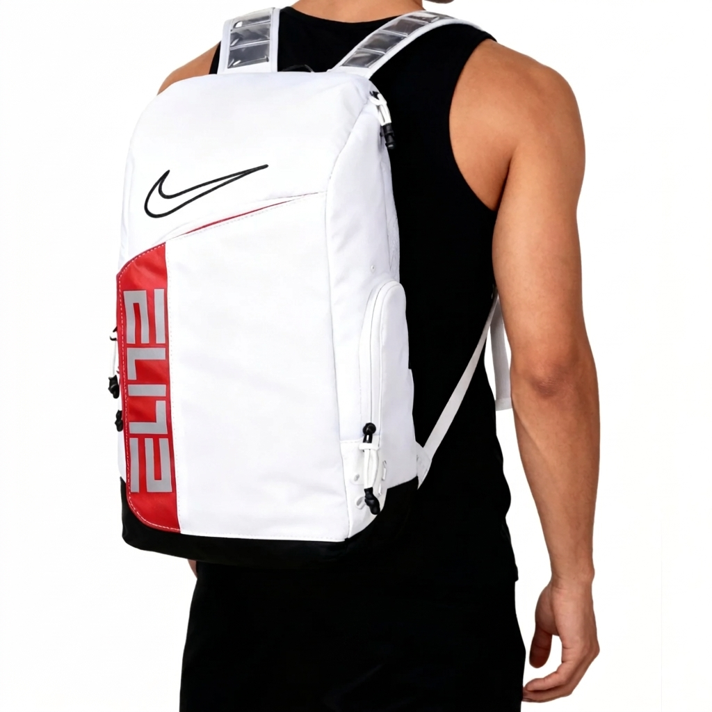 Elite Backpack White Red