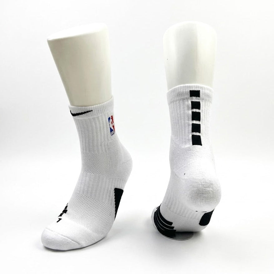 Grip Mid Length Elite Socks White