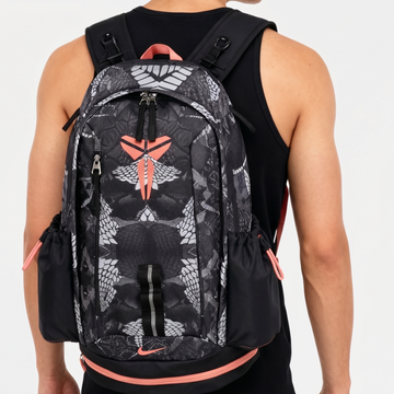 Mamba Backpack Black Red Snakeskin
