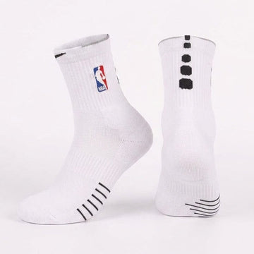 Grip Quick Mid Length Elite Socks White