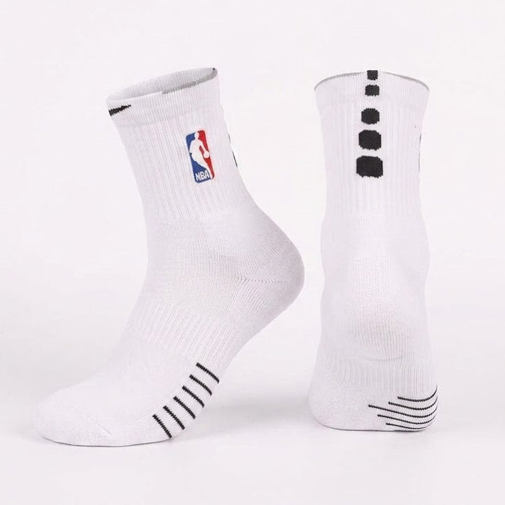 Grip Quick Mid Length Elite Socks White