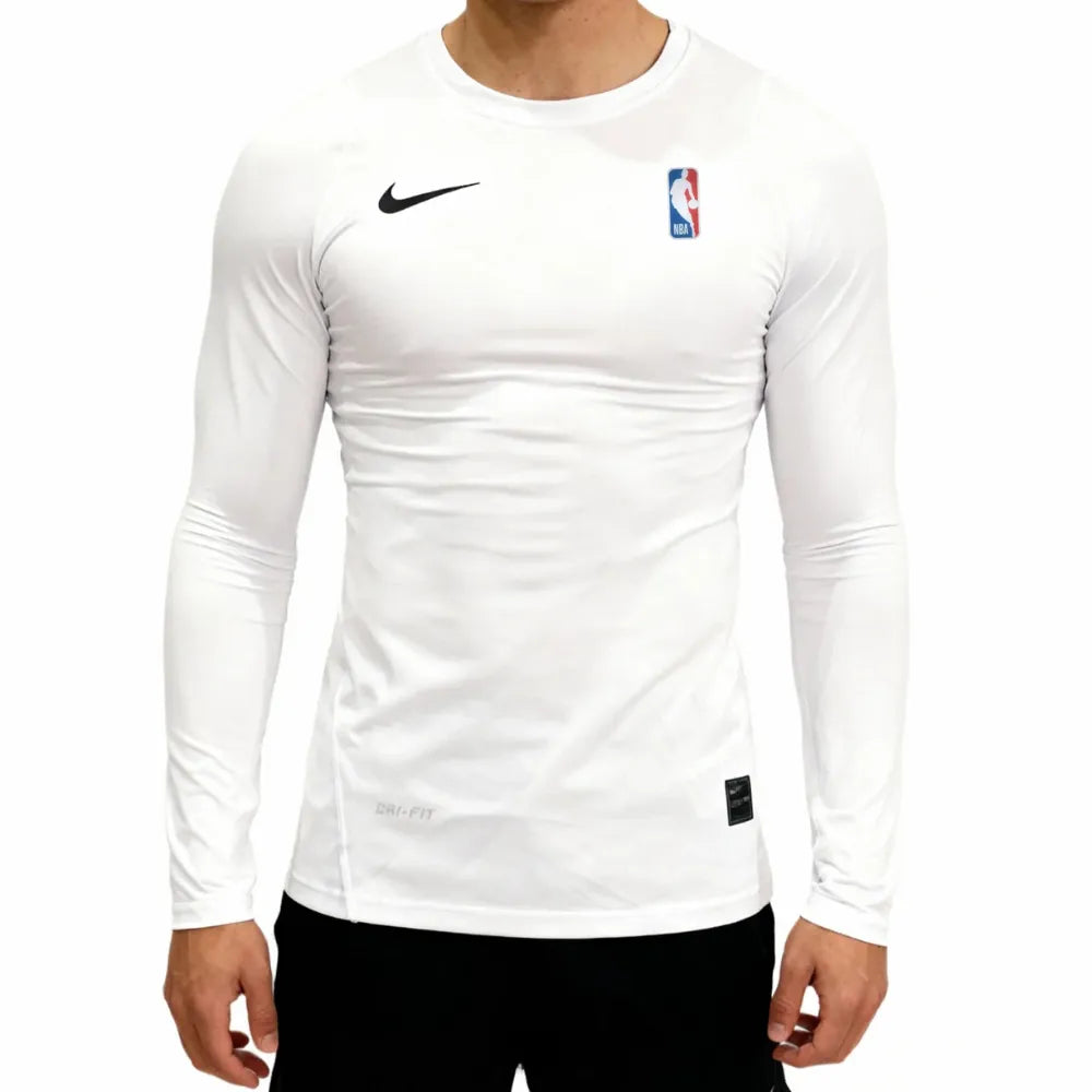 Elite Pro White Compression Long Sleeve