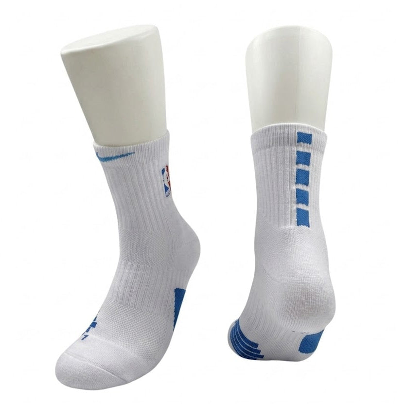 Grip Mid Length Elite Socks White/Navy
