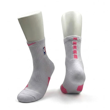 Grip Mid Length Elite Socks White/Pink