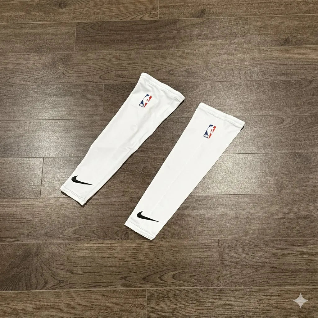 Elite Pro White Compression Shooting Sleeves